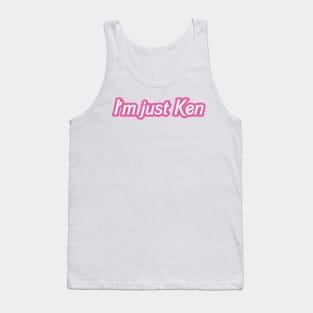 i'm just ken white and pink Tank Top